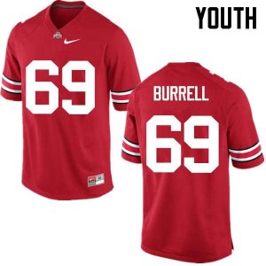 NCAA Ohio State Buckeyes Youth #69 Matthew Burrell Red Nike Football College Jersey TAX8645EP